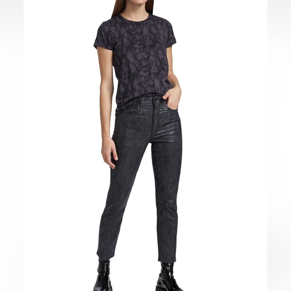 Rag & Bone Nina High-Rise Ankle Cigarette Snakeprint Jeans.Size 29 - Picture 3 of 16